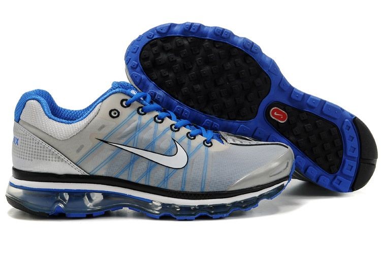 Mens Nike Air Max 2009 Grey White Blue - Click Image to Close